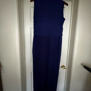 Chaps Sleeveless Maxi Dress in Deep Blue